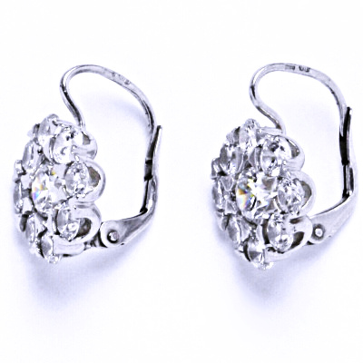 Náušnice stříbrné se zirkonem na patent VE 47