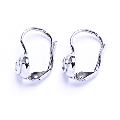 Náušnice stříbrné se zirkonem na patent VE133