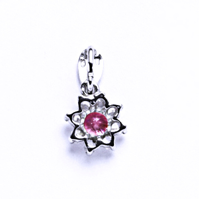 Stříbrné přívěsky se zirkony VP135 pink
