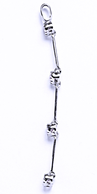 Stříbrné přívěsky se zirkony VP123 pink