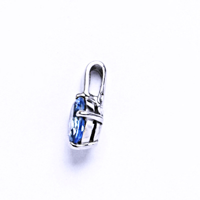 Stříbrný přívěsek , zirkon akvamarin - VP 116
