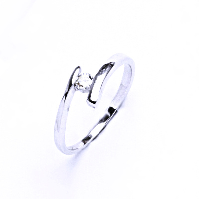 Prsten stříbrný se zirkonem VR 310