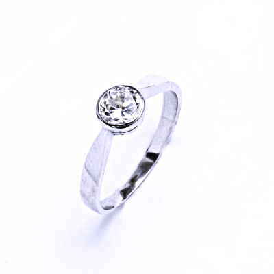 Prsten stříbrný se zirkonem VR 87