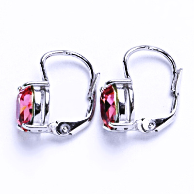 Naušnice na klapku s krystalem Swarovski ( Rose 8x6 mm)NK 1245 