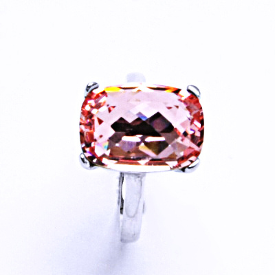 Stříbrný prsten s krystalem Swarovski Light rose, T 1283 