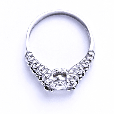 Prsten stříbrný se zirkony, VR 256