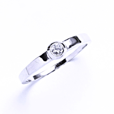 Prsten stříbrný se zirkony, VR 111