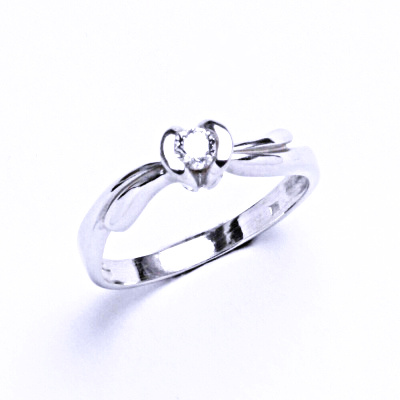Prsten stříbrný se zirkony VR 59