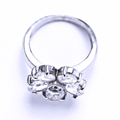 Prsten stříbrný se zirkony VR 236