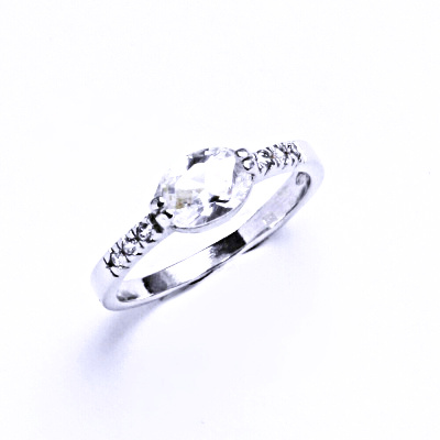 Prsten stříbrný se zirkony VR 237