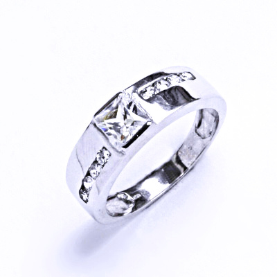 Prsten stříbrný se zirkony VR 287