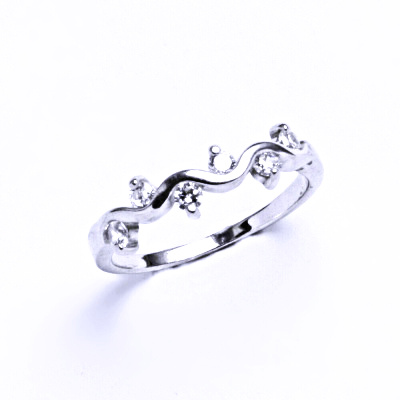 Prsten stříbrný se zirkony VR 234