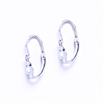 Stříbrné naušnice se zirkony (barva čirá), NK 1319