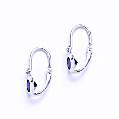 Stříbrné naušnice se zirkony (barva Spinel)NK 1319 