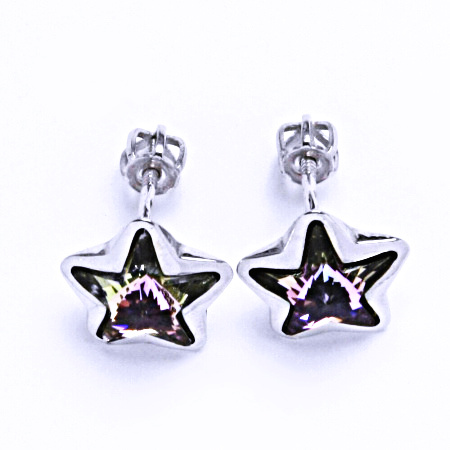 Stříbrné náušnice na šroubek s krystaly Swarovski (vitail light 10 mm)NŠ 1325 