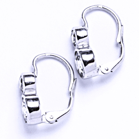 Stříbrné naušnice "Sněhuláci" , čiré zirkony - VE 165 BZ