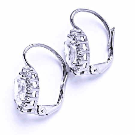 Stříbrné naušnice Kate ,zirkony čiré - VE 247