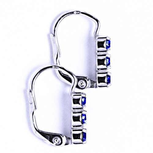 Náušnice krystal Swarovski safír NK 1323