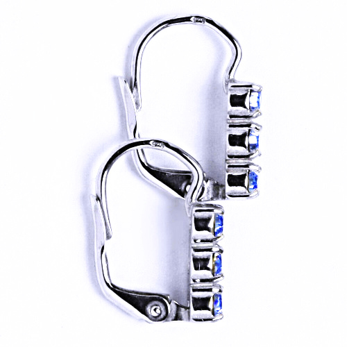 Náušnice krystal Swarovski light safír NK 1323