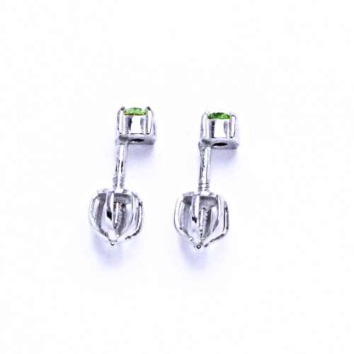 Náušnice stříbrné s krystalem Swarovski peridot NŠ 1339