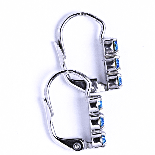 Náušnice krystal Swarovski akvamarín NK 1323