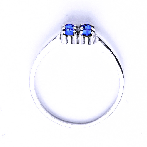 Stříbrný prsten s krystalem Swarovski Saphire, T 1324 