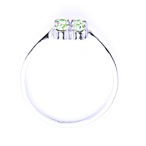 Stříbrný prsten s krystalem Swarovski Peridot, T 1324 