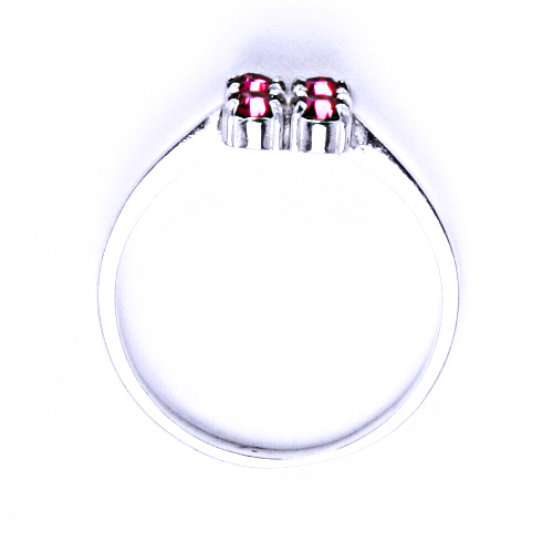 Stříbrný prsten s krystalem Swarovski Fuchsie, T 1324 