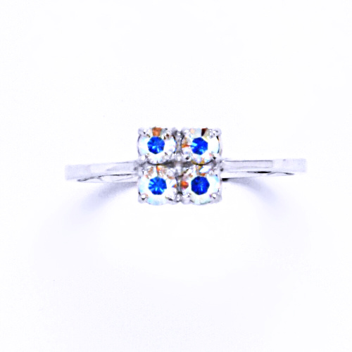 Stříbrný prsten s krystalem Swarovski AB krystal, T 1324 
