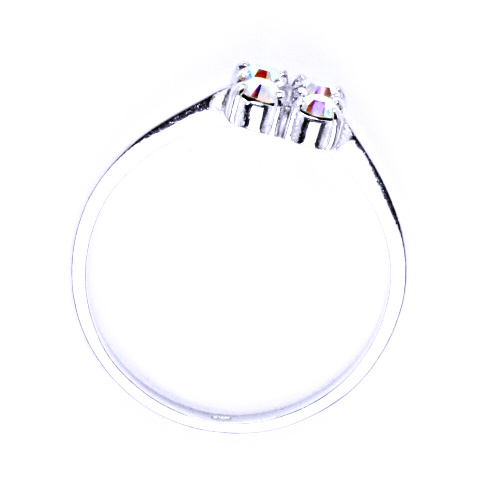 Stříbrný prsten s krystalem Swarovski AB krystal, T 1324 