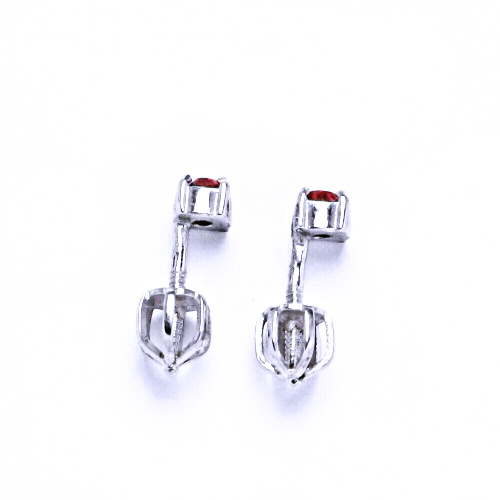 Náušnice stříbrné s krystalem Swarovski fuchsie NŠ 1339