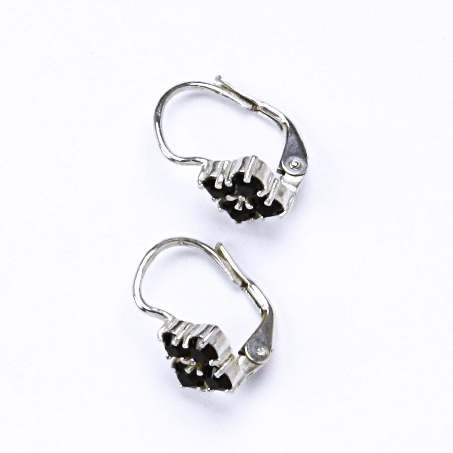 Naušnice s krystaly swarovski granat, šperk, NK 1324