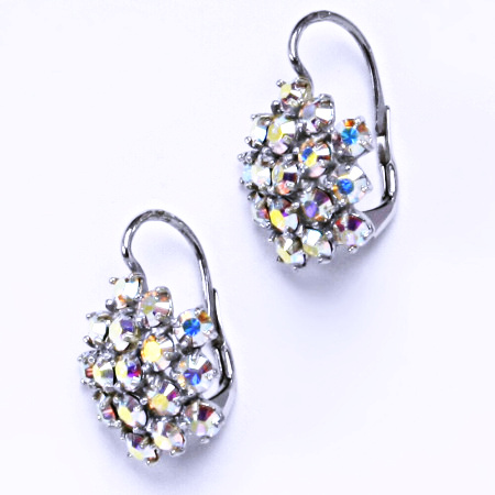 Naušnice s krystaly Swarovski AB krystal květy NK 1342