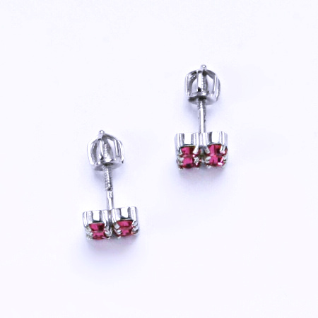 Náušnice stříbrné s krystaly Swarovski Rose NŠ 1324 