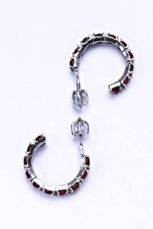 Naušnice s krystaly Swarovski Fuchsia NŠ 1340