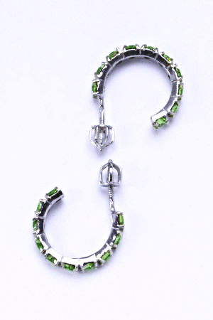 Naušnice s krystaly Swarovski Peridot NŠ 1340