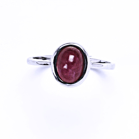 Stříbrný prsten, přírodní kámen rubín A-   -T 1355