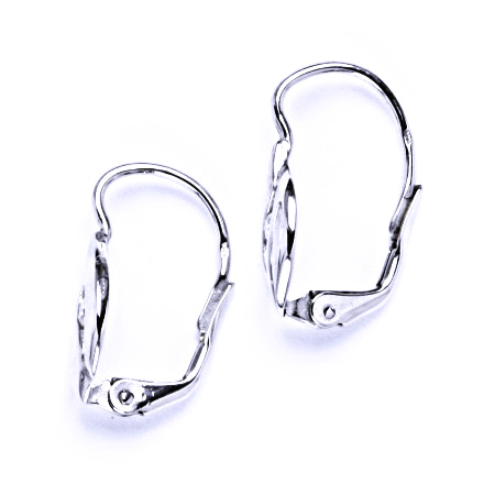 Stříbrné náušnice na patent se zirkonem, šperk, VE 138