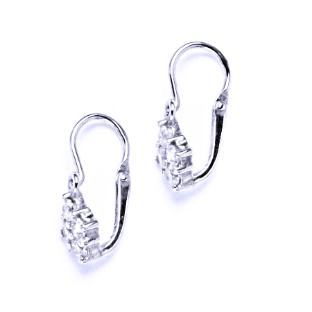 Náušnice se zirkony stříbrné, šperk, VE 31