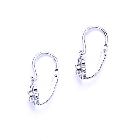 Dětské náušnice se zirkony stříbrné , čiré zirkony - VE 197