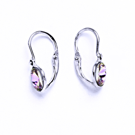 Stříbrné dětské náušnice s krystalem Swarovski Vitrail Light NK 1336