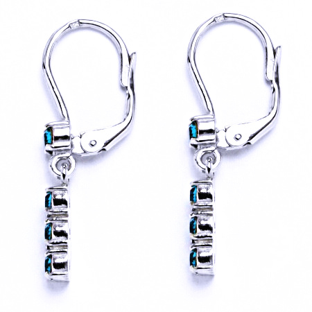 Stříbrné náušnice se Swarovski krystalem blue zirkon NK 1339/1323
