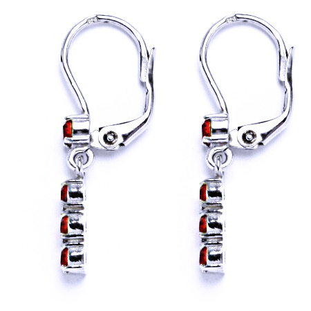 Stříbrné náušnice se Swarovski krystalem light siam NK 1323V