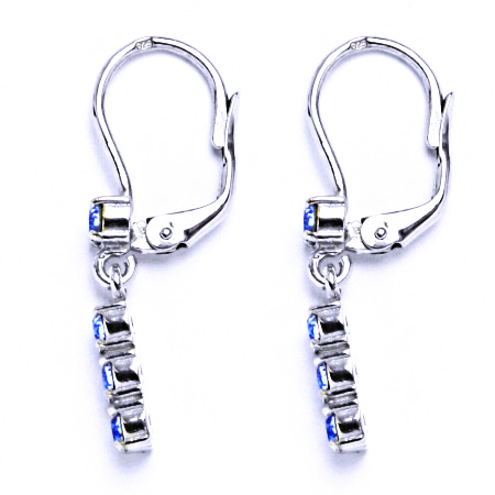 Stříbrné náušnice se Swarovski krystalem light safír NK 1339/1323