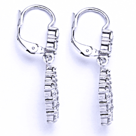 Náušnice stříbrné s krystalem Swarovski čirý, šperk, NK 1341/1346