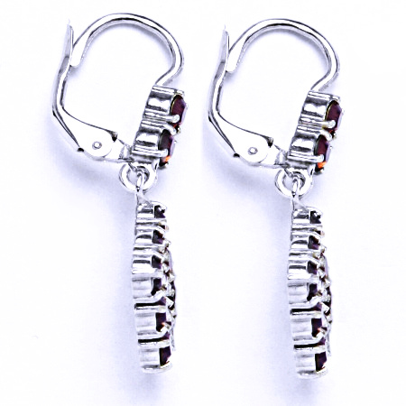 Náušnice stříbrné s krystalem Swarovski cyclamen opal,šperk, NK 1341/1346