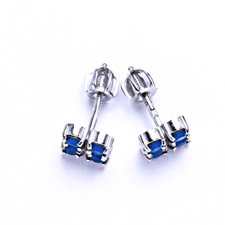 Náušnice stříbrné s krystaly Swarovski Caribbean Blue Opal, NŠ 1324 