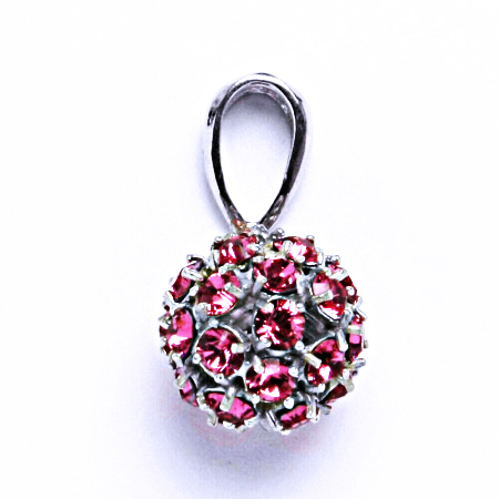Stříbrný přívěšek koule se Swarovski krystalem přívěsek rose P 1344