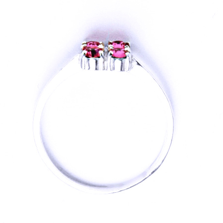 Stříbrný prsten s krystaly Swarovski Rose, T 1324 