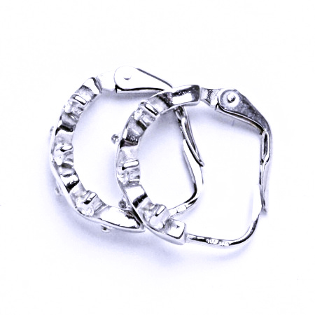 Stříbrné náušnice, čiré zirkony - VE 184